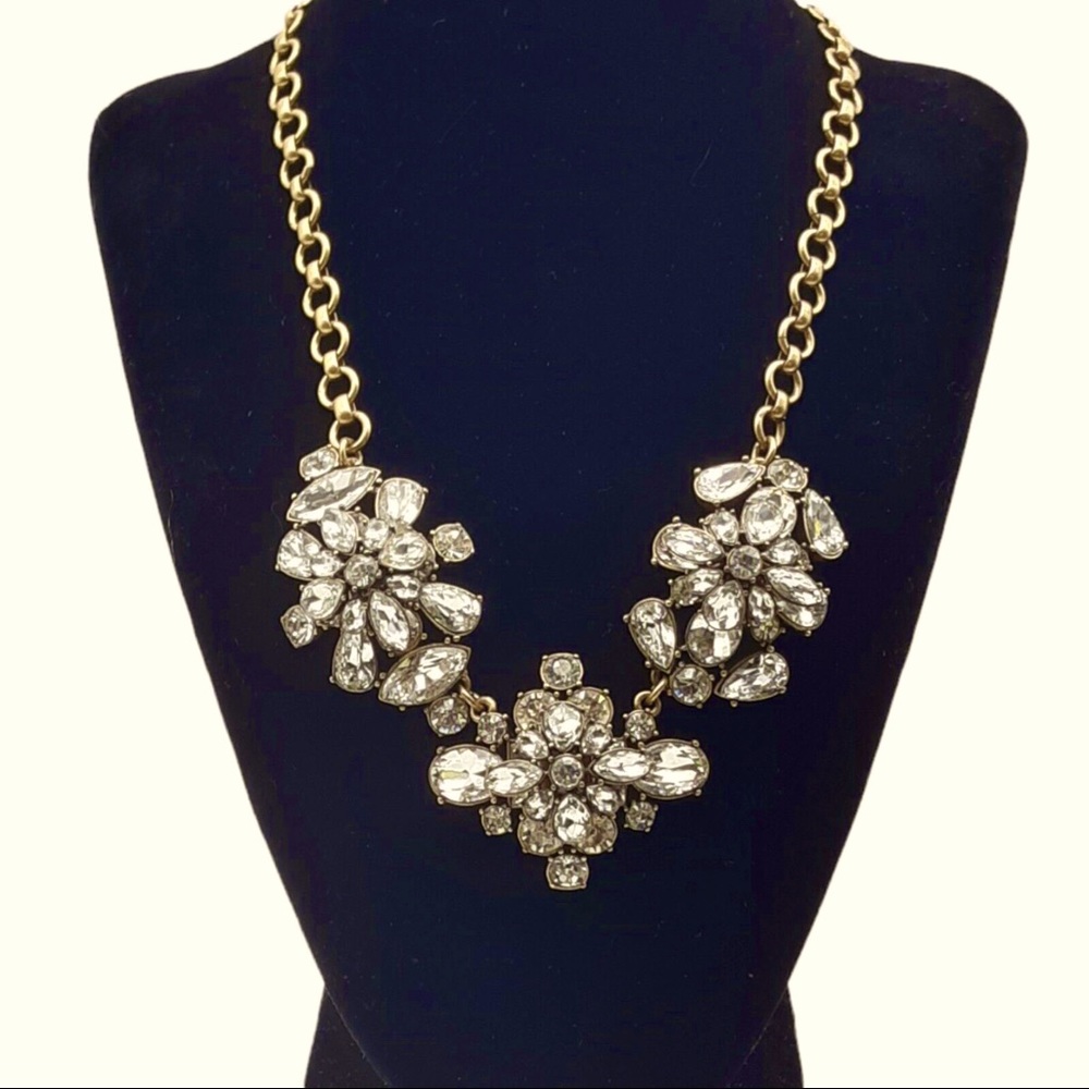 J. Crew Floral Cluster Statement Necklace